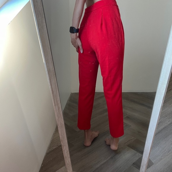 SHEIN Vibrant Red Cropped Pants - Picture 5 of 5